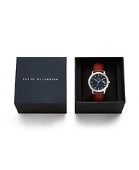 Daniel Wellington Men's Automatic Brown Leather Watch, 40mm