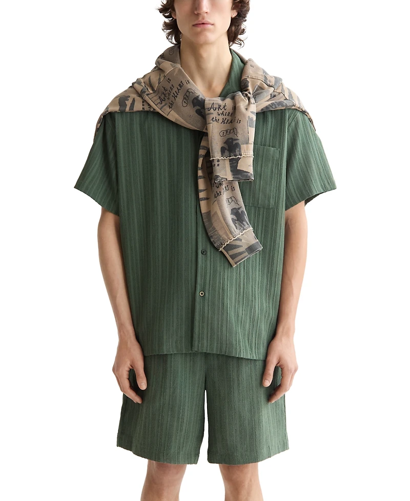 Scotch & Soda Men's Tonal Stripe Drawstring Shorts