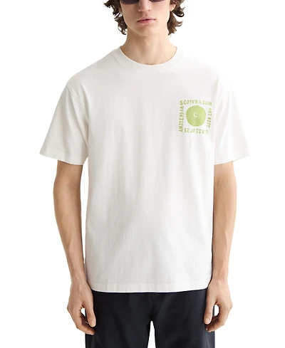 Scotch & Soda Men's Relaxed Fit Short Sleeve Crewneck Logo Graphic T-Shirt