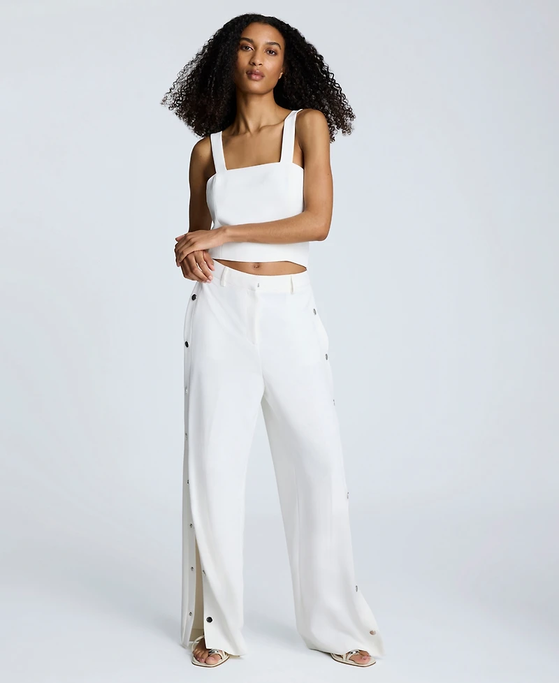 Kenneth Cole Women's Cropped Sleeveless Bustier Top