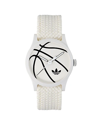 adidas Unisex Analog White Nylon Watch, 39mm