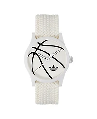 adidas Unisex Analog White Nylon Watch, 39mm