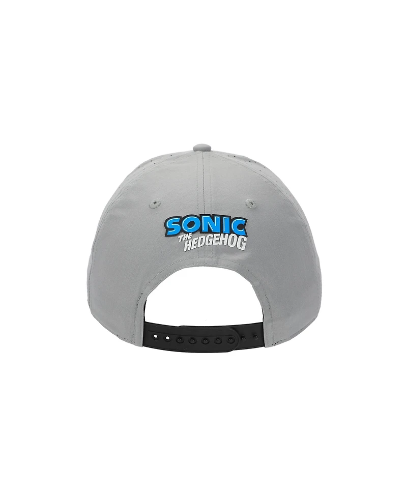 Sonic the Hedgehog Men's Sonic Head Adult Gray Traditional Adjustable Hat