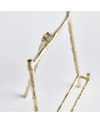 14.5" Baldwin Premium Gold Finish Bamboo Decorative Medium Cookbook Art Picture Frame Luxury Easel Holder