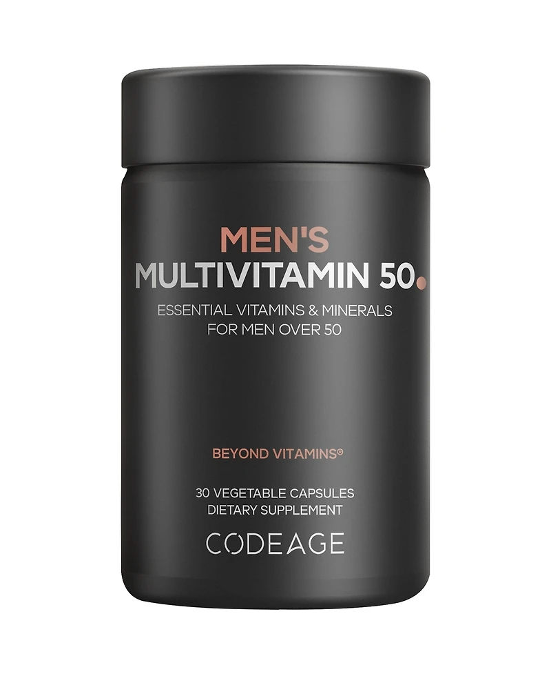 Codeage Men's Multivitamin 50 - Essential Vitamins & Minerals for Men Over 50 - Daily Multivitamins for Men Supplement