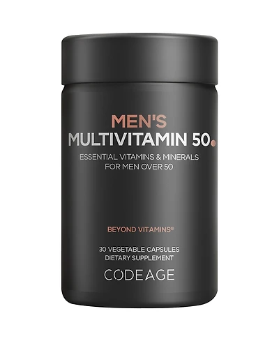 Codeage Men's Multivitamin 50 - Essential Vitamins & Minerals for Men Over 50 - Daily Multivitamins for Men Supplement
