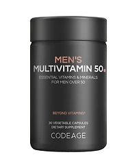 Codeage Men's Multivitamin 50 - Essential Vitamins & Minerals for Men Over 50 - Daily Multivitamins for Men Supplement