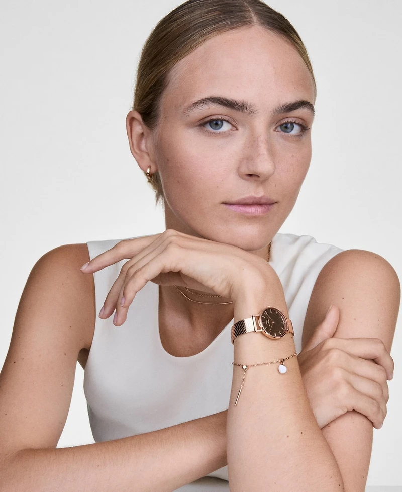 Daniel Wellington Women's Analog Rose Gold Tone Stainless-Steel Watch, 28mm