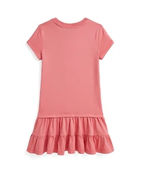 Polo Ralph Lauren Toddler and Little Girls Bear Tiered Jersey Dress