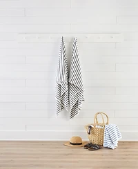 ienjoy Home Cabana Stripe Cotton 2-Pack Beach Towels, 30" x 70"
