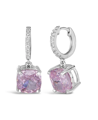 Anna Zuckerman Bauble Drop 4 Carat Cushion Earrings