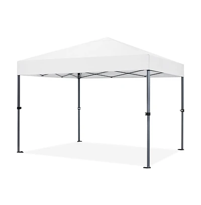 10x10FT Pop-up Canopy with One-Push-To-Lock Setup Mechanism, Beige
