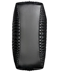 Donna Karan New York Glenwood Quilted Croc Top Handle Satchel with Tassel Detail