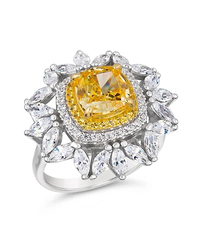 Anna Zuckerman Triple Crown 4 Carat Halo Ring