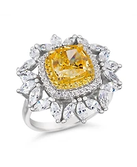 Anna Zuckerman Triple Crown 4 Carat Halo Ring