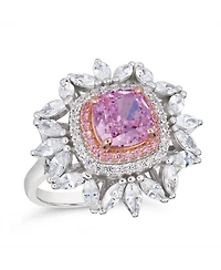 Anna Zuckerman Triple Crown 4 Carat Halo Ring