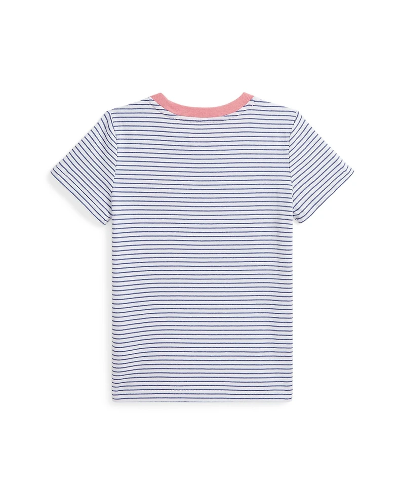 Polo Ralph Lauren Toddler and Little Girls Striped Logo Jersey T-Shirt