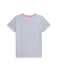 Polo Ralph Lauren Toddler and Little Girls Striped Logo Jersey T-Shirt