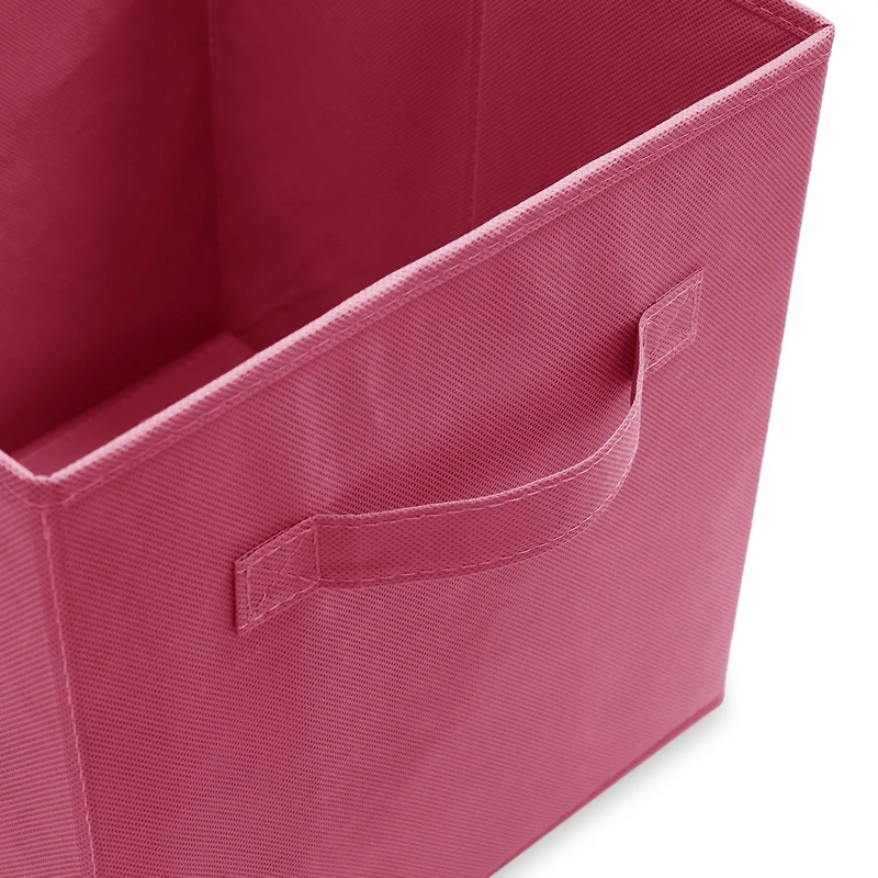 Casafield Set of 6 Fabric Storage Cube Bins, Red
