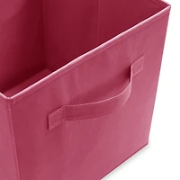 Casafield Set of 6 Fabric Storage Cube Bins, Red