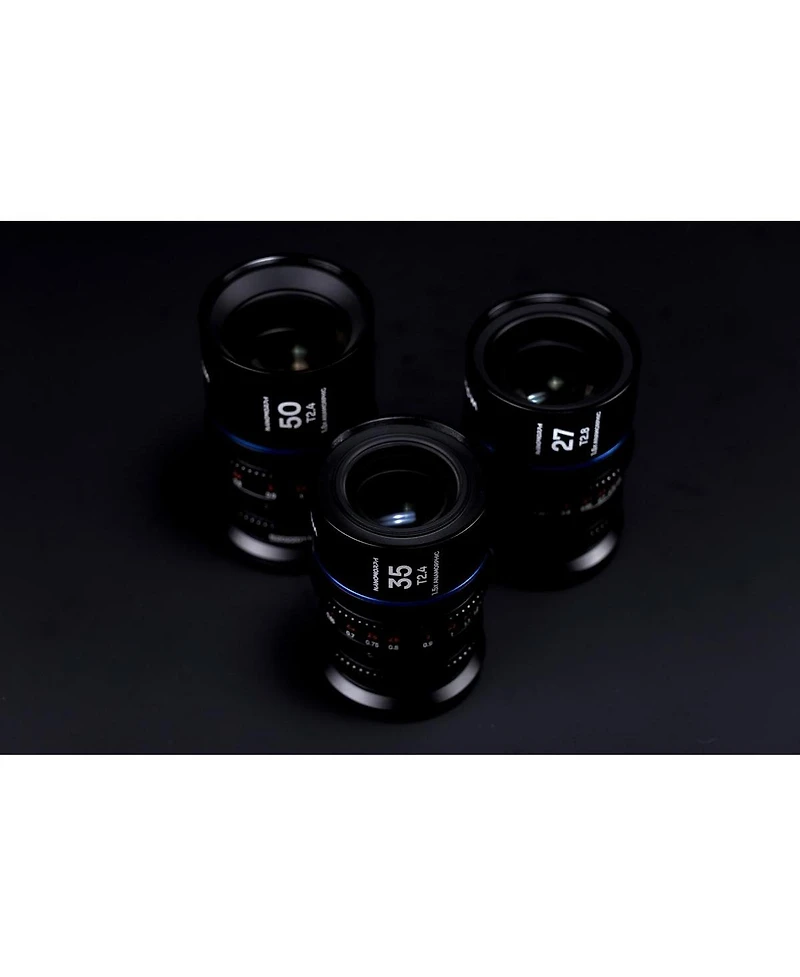 Venus Laowa Nanomorph 27mm T2.8 1.5x S35 Anamorphic Lens for Sony E, Blue Flare