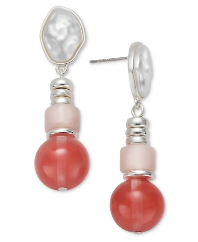 Style & Co Imitation Pearl & Bead Drop Earrings, Macy's Exclusive