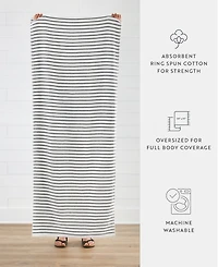 ienjoy Home Cabana Stripe Cotton Beach Towels Set, 30" x 70"