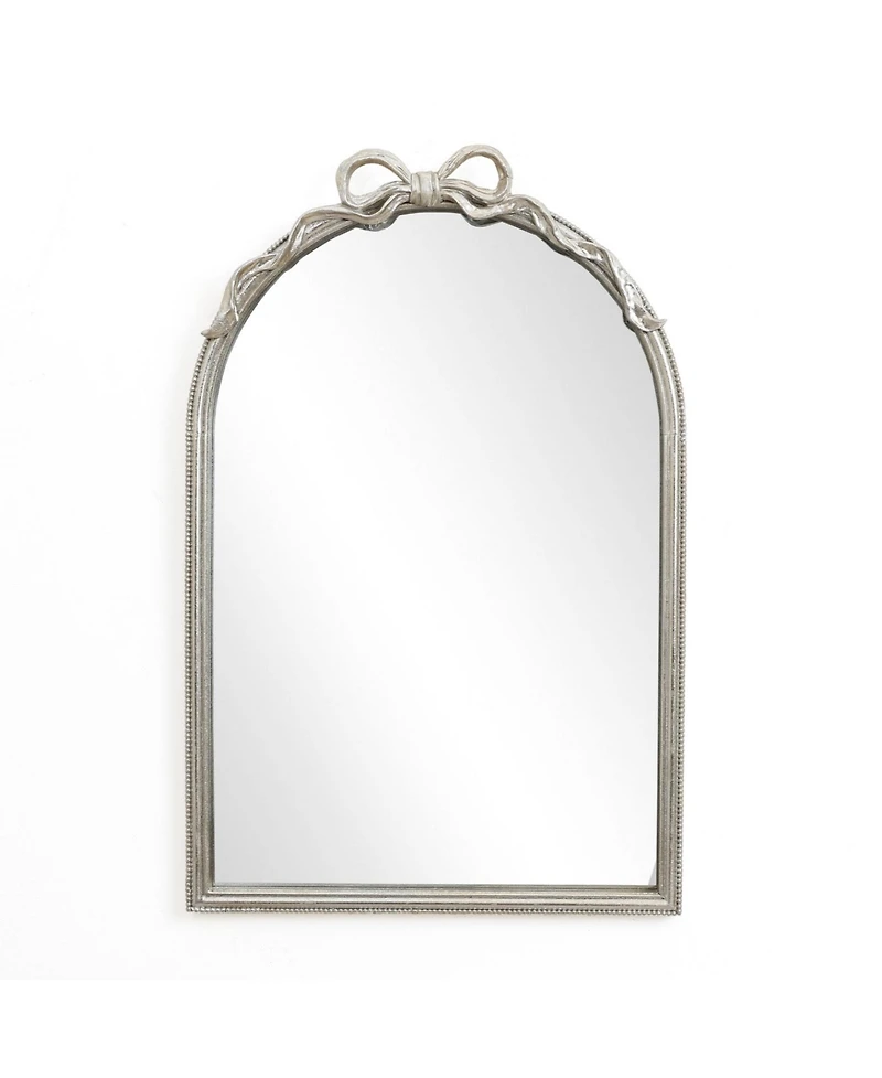 LuxenHome Ribbon Resin Frame Arch Rectangle Accent Wall Mirror