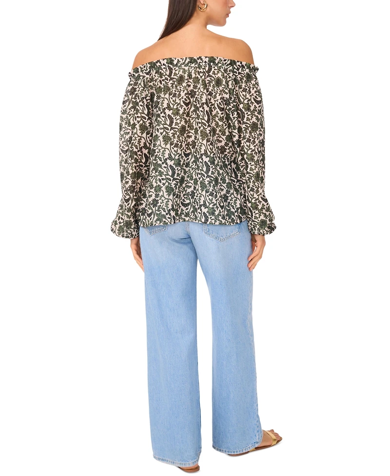 Vince Camuto Women's Off-The-Shoulder Long-Sleeve Top