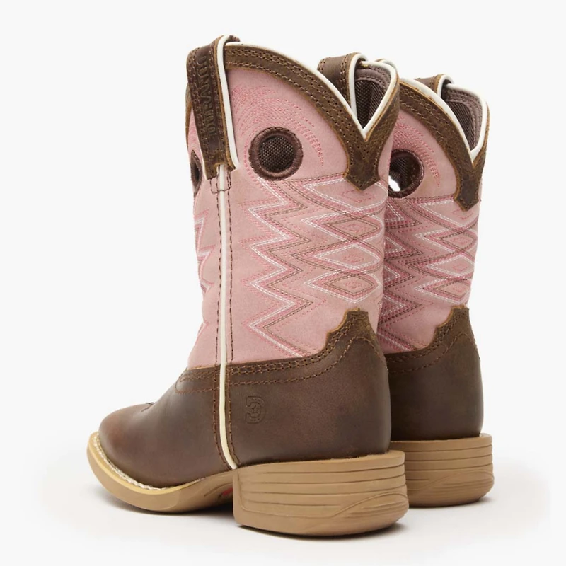 Durango Kids Lil' Rebel Pro Dark Chestnut Bubble Gum Western Boot