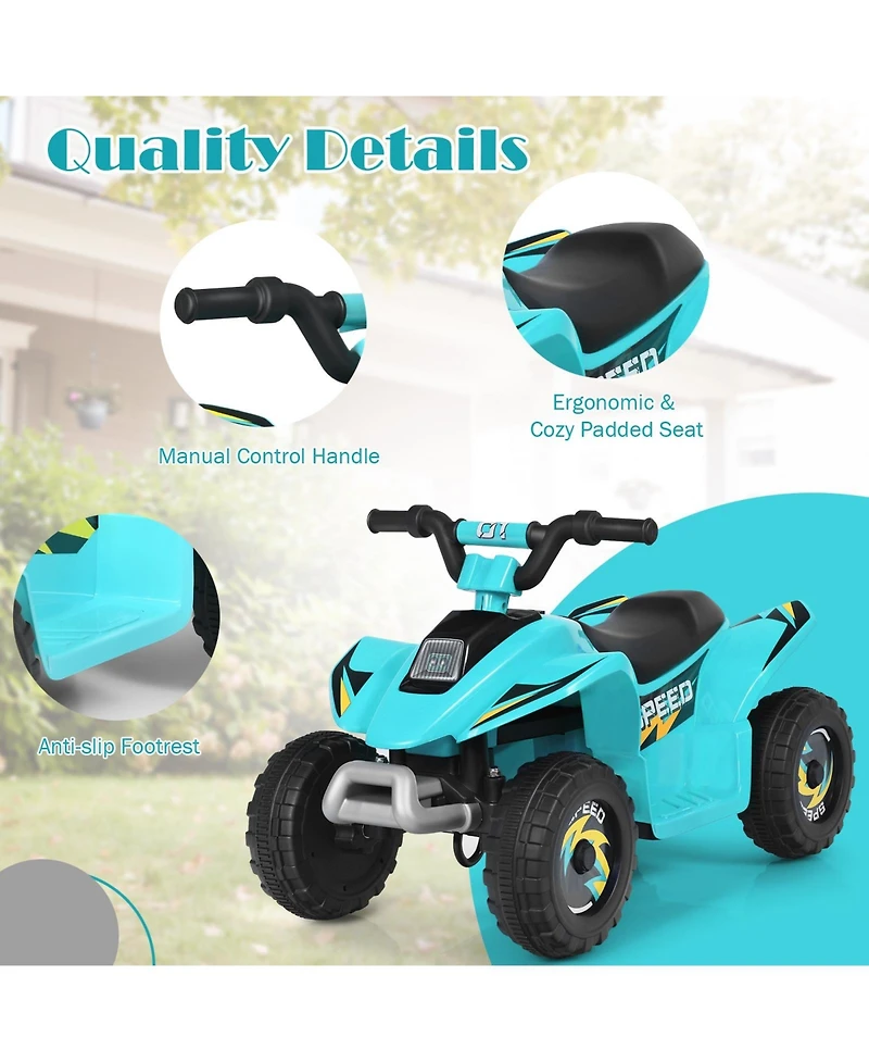 6V Kids Electric Atv 4 Wheels Ride-On Toy