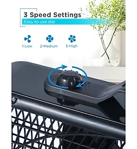 Black+Decker 20” Box Fan with 3 Speed Settings, Powerful 80W Motor, 5-Blade Box Fan with Carry Handle, Black