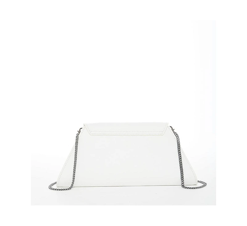 Susu White Purse Leather Clutch Bag Crossbody Evening Purse Unique Women's Handbag