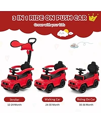3-In-1 Kids Ride on Mercedes Benz G350 Push Car with Canopy