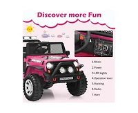 12V Kids Remote Control Electric Ride On Truck Car with Lights and Music
