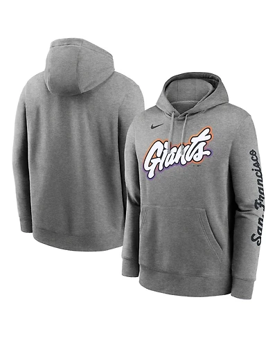Nike Men's Heather Charcoal San Francisco Giants 2025 City Connect French Terry Club Pullover Hoodie
