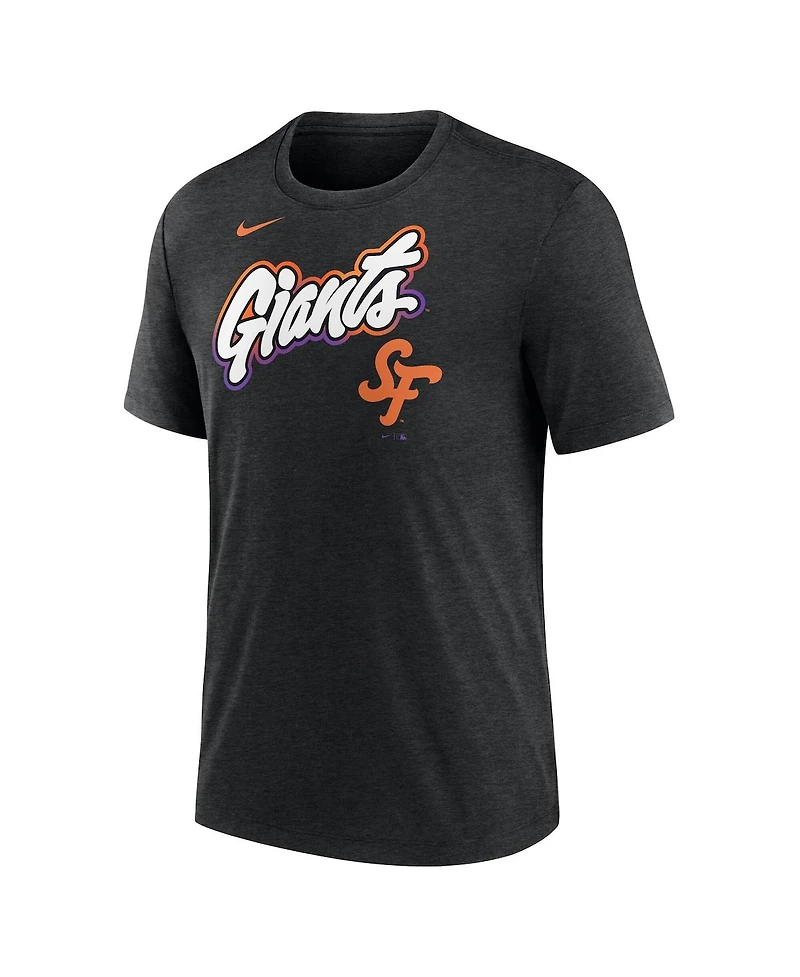 Nike Men's Heather Black San Francisco Giants 2025 City Connect Tri-Blend T-Shirt