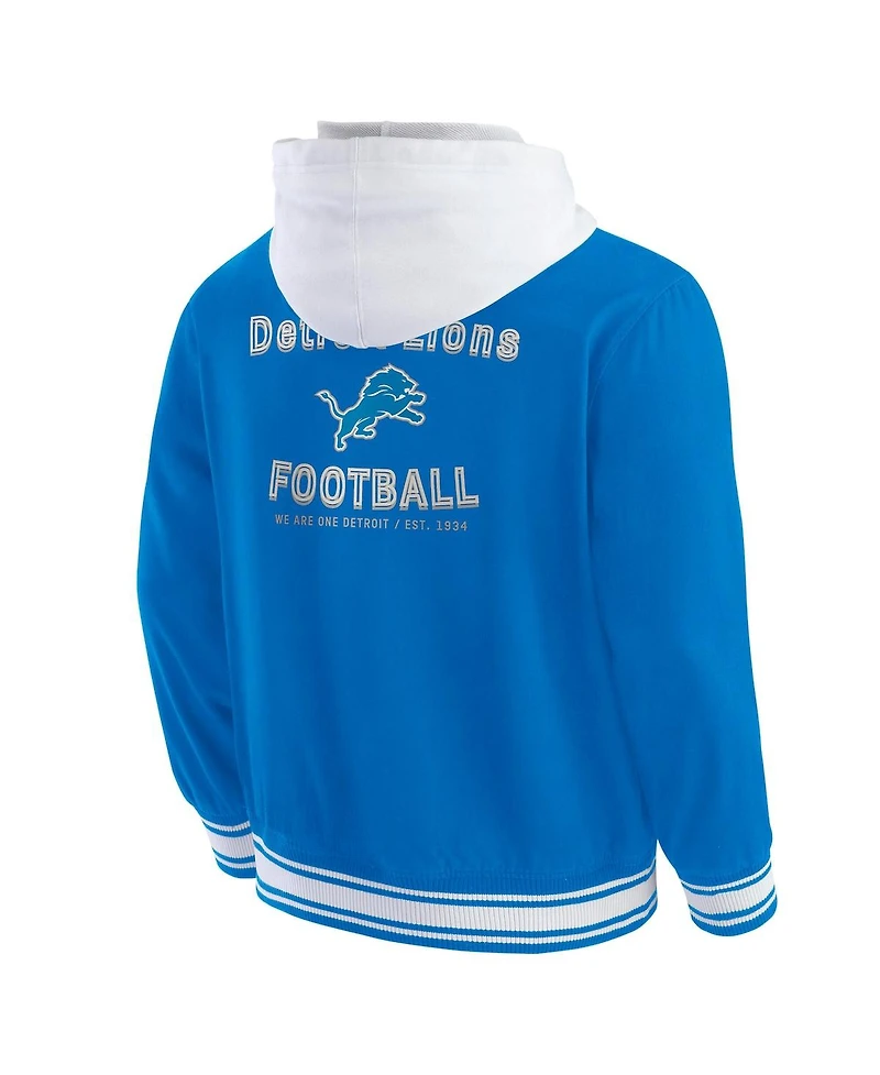 Fanatics Men's Blue Detroit Lions Full-Snap Hoodie Jacket