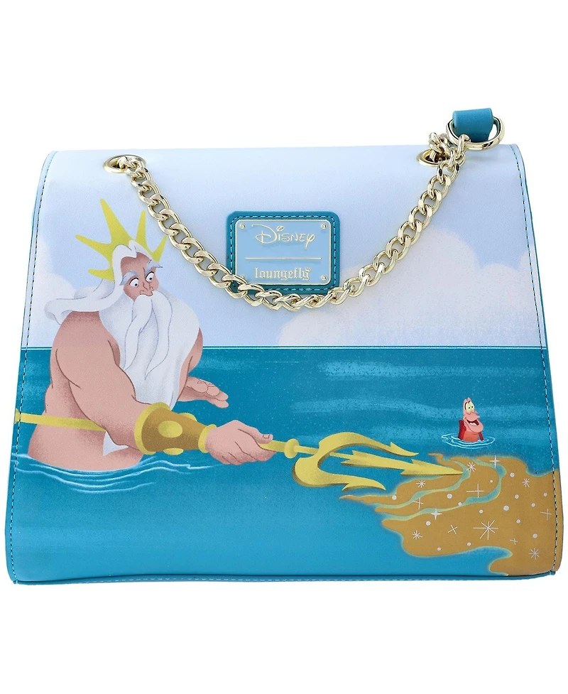 Loungefly Blue The Little Mermaid Triton's Gift Crossbody Purse