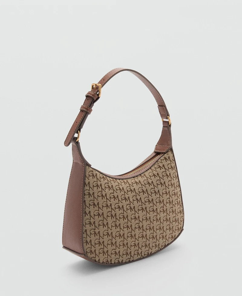 Mango Women's Printed Logo Shoulder Bag