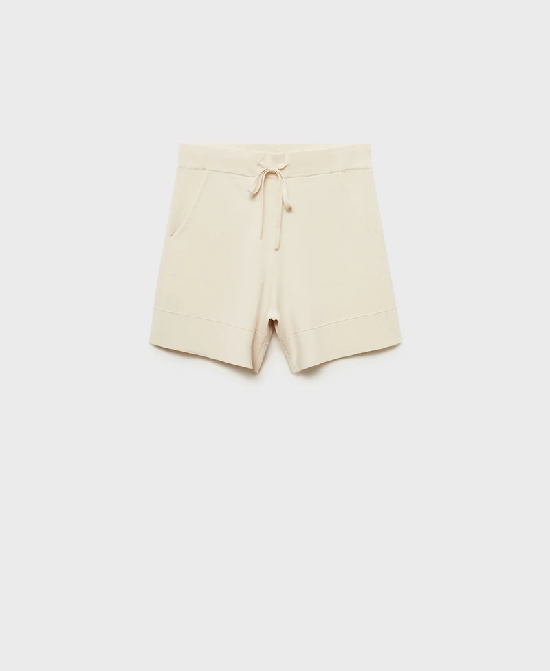 Mango Women's Ribbed Knitted Shorts