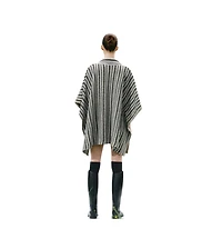 Labeca London Women Juniper Striped Wool Cape