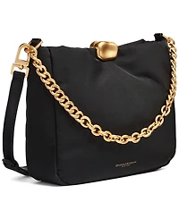 Donna Karan New York Crepe Nylon Small Crossbody with Chain Strap