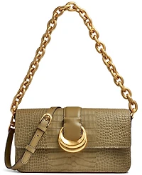 Donna Karan New York Valley Stream Embossed Croco Shoulder