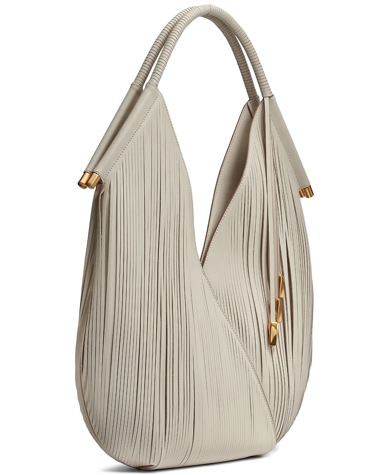 Donna Karan New York Baldwin Large Laser-cut Shoulder with Leather Wrapped Rounded Handle