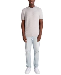 Karl Lagerfeld Paris Men's Short Sleeve Knit Crewneck Sweater