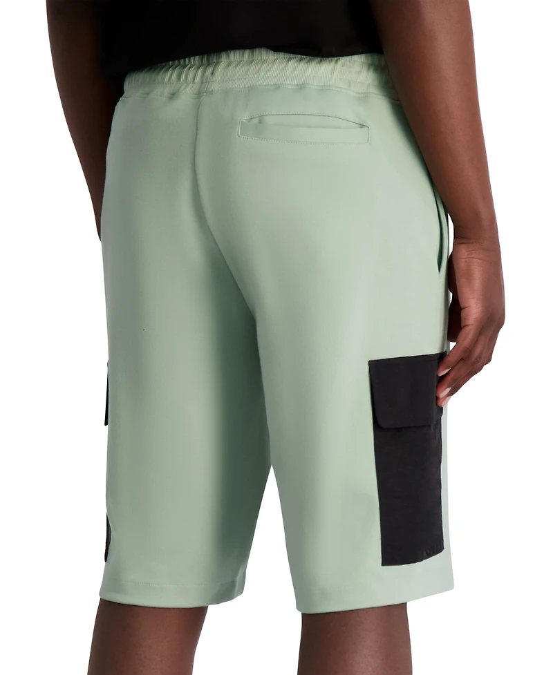 Karl Lagerfeld Paris Men's Nylon Pocket Cargo Shorts