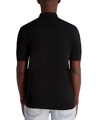 Karl Lagerfeld Paris Men's Knit Cardigan Polo Shirt