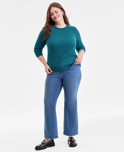 Charter Club Plus 100% Cashmere Crewneck Sweater, Macy's Exclusive