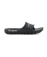 Karl Lagerfeld Paris Men's Signature Logo Print Slides